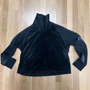 Adidas velour turtleneck top
